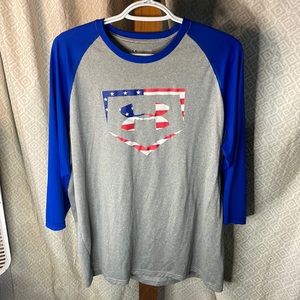 Under Armour 3/4 sleeve heat gear Tshirt size large